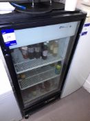 True glass doored mobile bottle fridge
