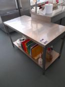 Stainless steel table, 1400mm