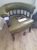 Victorian mahogany library armchair