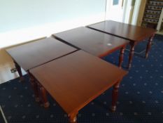 four various wooden tables