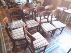 8 wooden reproduction dining chairs