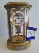 Brass cased twin fusee mercury pendulum clock