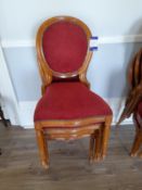 4 reproduction balloon back chairs