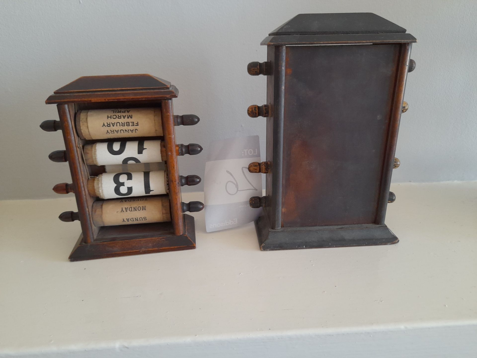Two wooden desk calendars - Image 7 of 7