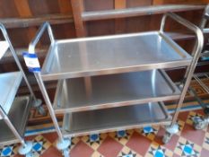 Vogue stainless steel three tier trolly