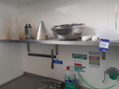 4x Stainless steel wall mount shelves