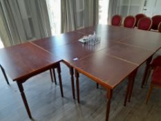 8 various wooden tables
