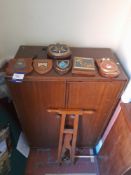 Six ships plaques, boot remover & oak club voting box