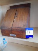 Mahogany stationery box presented to the Royal Naval club