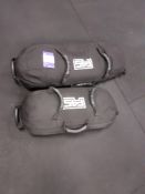Two F45 Bag Weights & 3 F45 Single Handle Battle Ropes