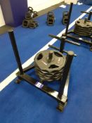 F45 Push Rack with 5 x 20kg Plates