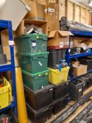 9 x crates of various consumables including plugs,