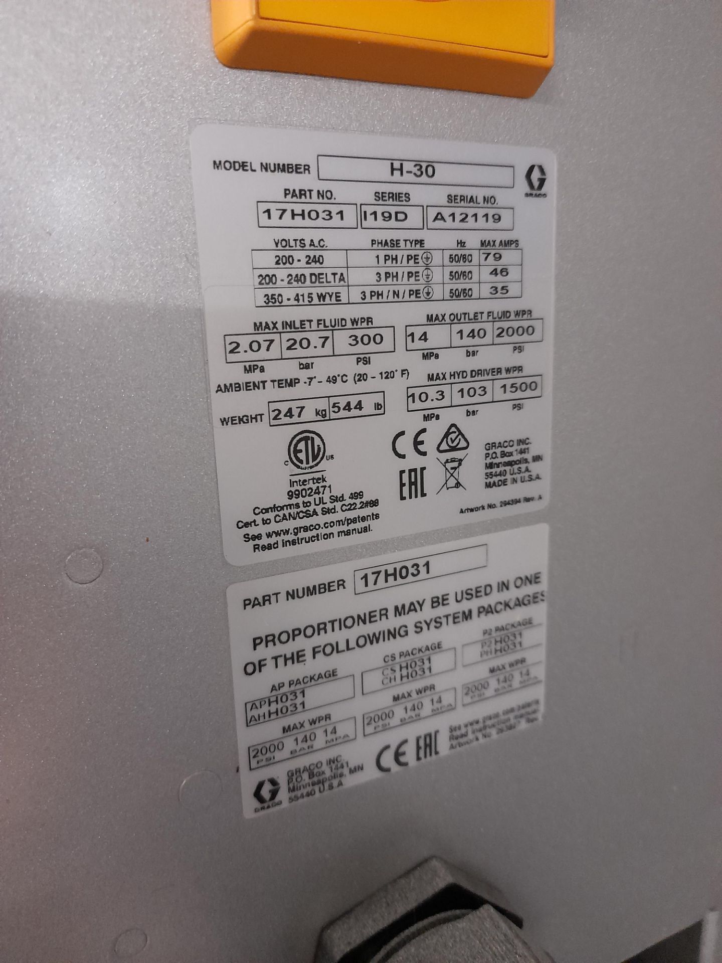 Spray Foam System to include Graco Hydraulic React - Image 5 of 6