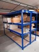 2 x bays of boltless racking to include contents o