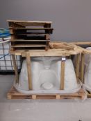 Part complete hot tub comprising fibreglass hot tu