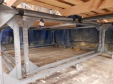 Fabricated metal assembly trolleys, approx. 2400mm