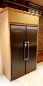 Liebherr double door 6ft fridge model SKBbs4350 & freezer model SGNPbs4365 to oak veneer unit (
