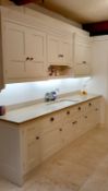 Strong white in frame kitchen with Caeserstone wor