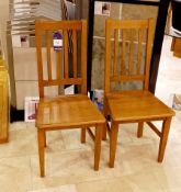 2 x European oak chairs