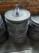 Quantity of 10kg Rubber Weight Plates