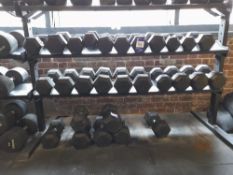 Large Quantity of York Dumbbells from 10kg to 22.5kg