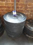 Quantity of 20kg Rubber Weight Plates