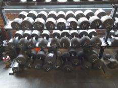 Large Quantity of Eleiko Dumbbells from 24kg to 40kg