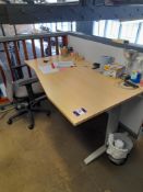 Beech Effect Office Desk and Pledge Adjustable Mobile Desk Chair