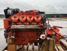 Scania DSI14 73 461Hp Marine Diesel Engine Running take out