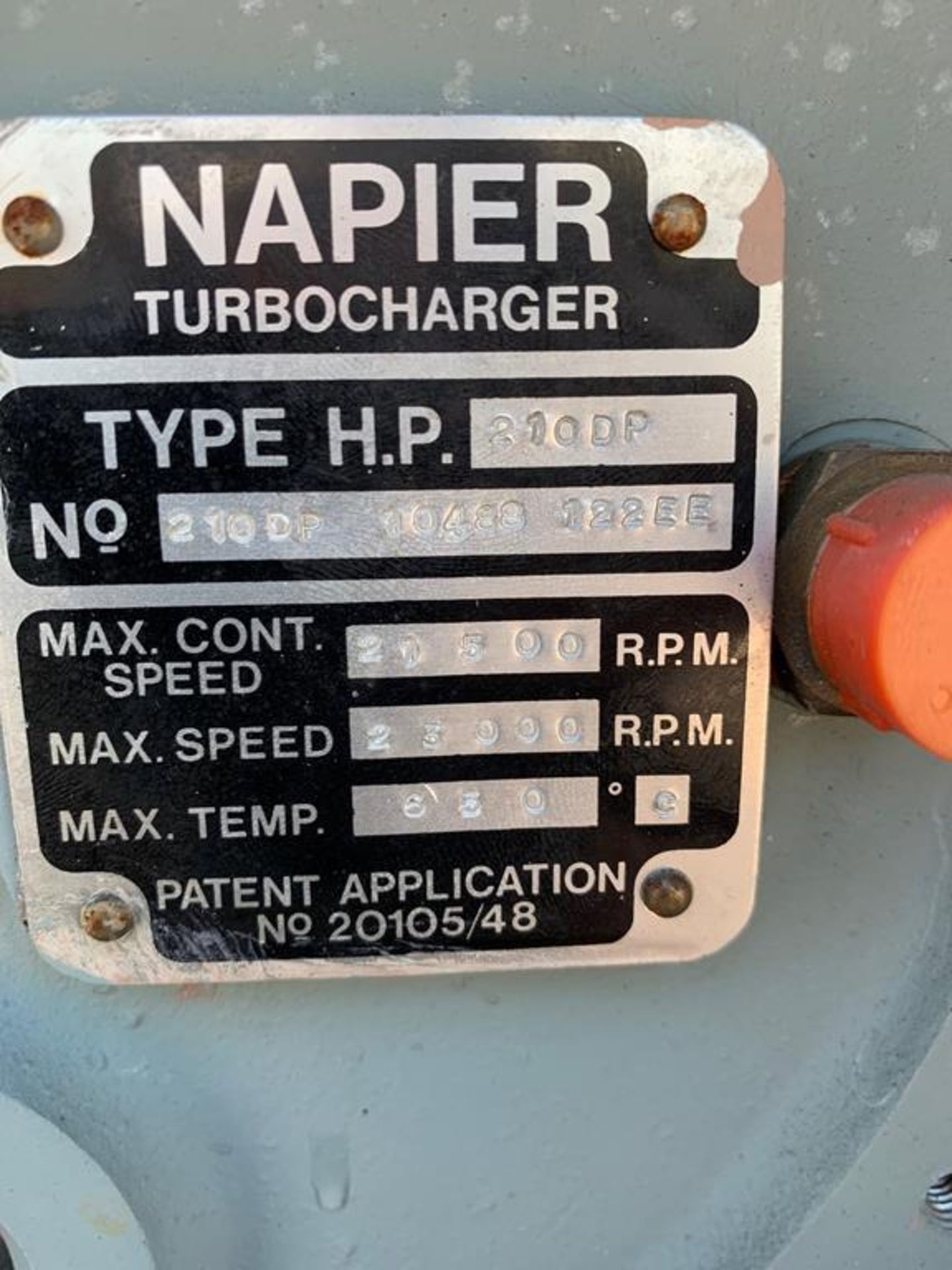 Napier HP210D Turbocharger: Unused - Image 5 of 5