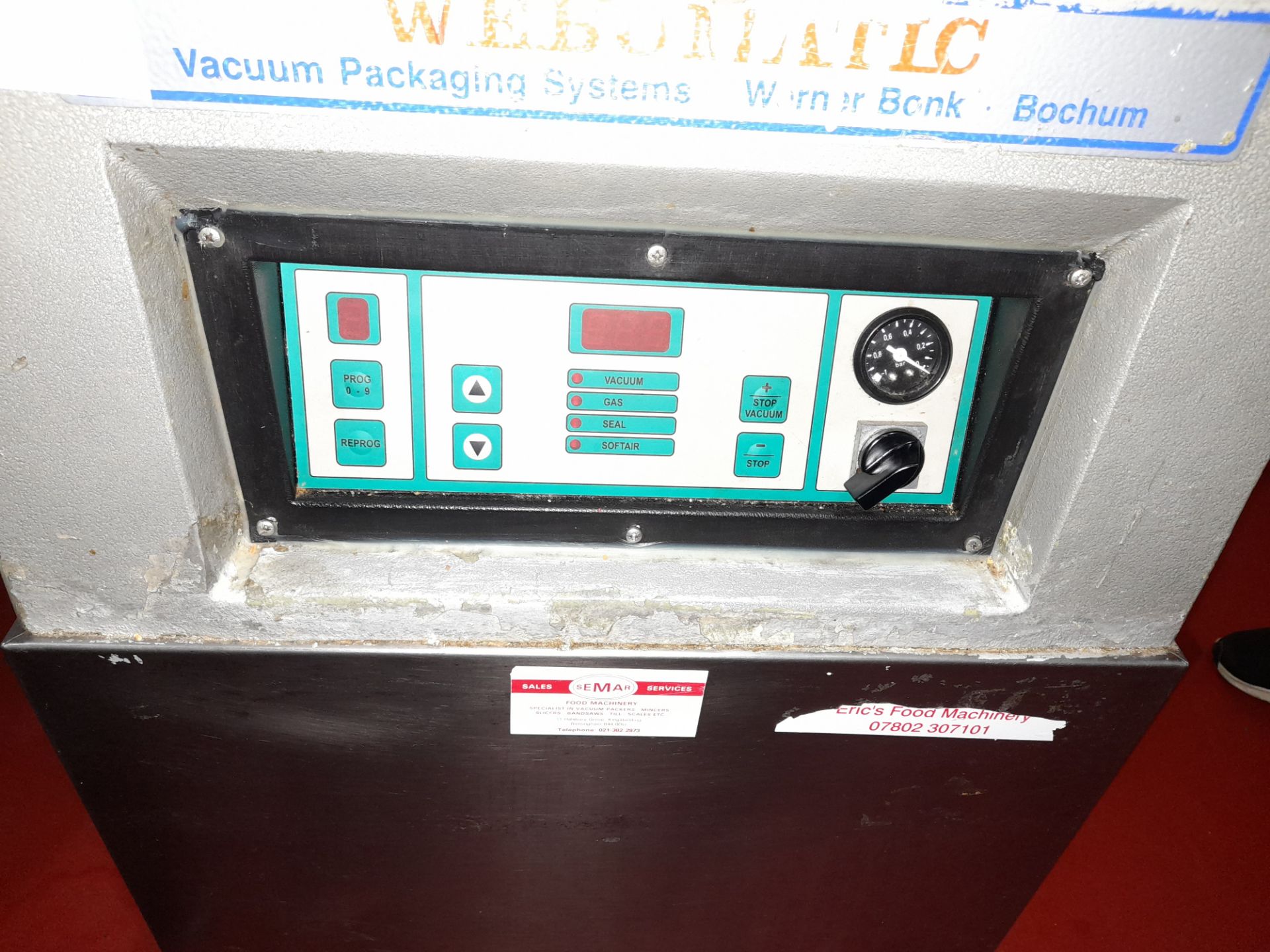 Webomatic vacuum packing machine, 240V, Advised Re - Image 3 of 5