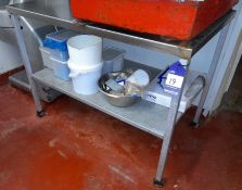 Approx. 1160mm x 700mm stainless steel preparation