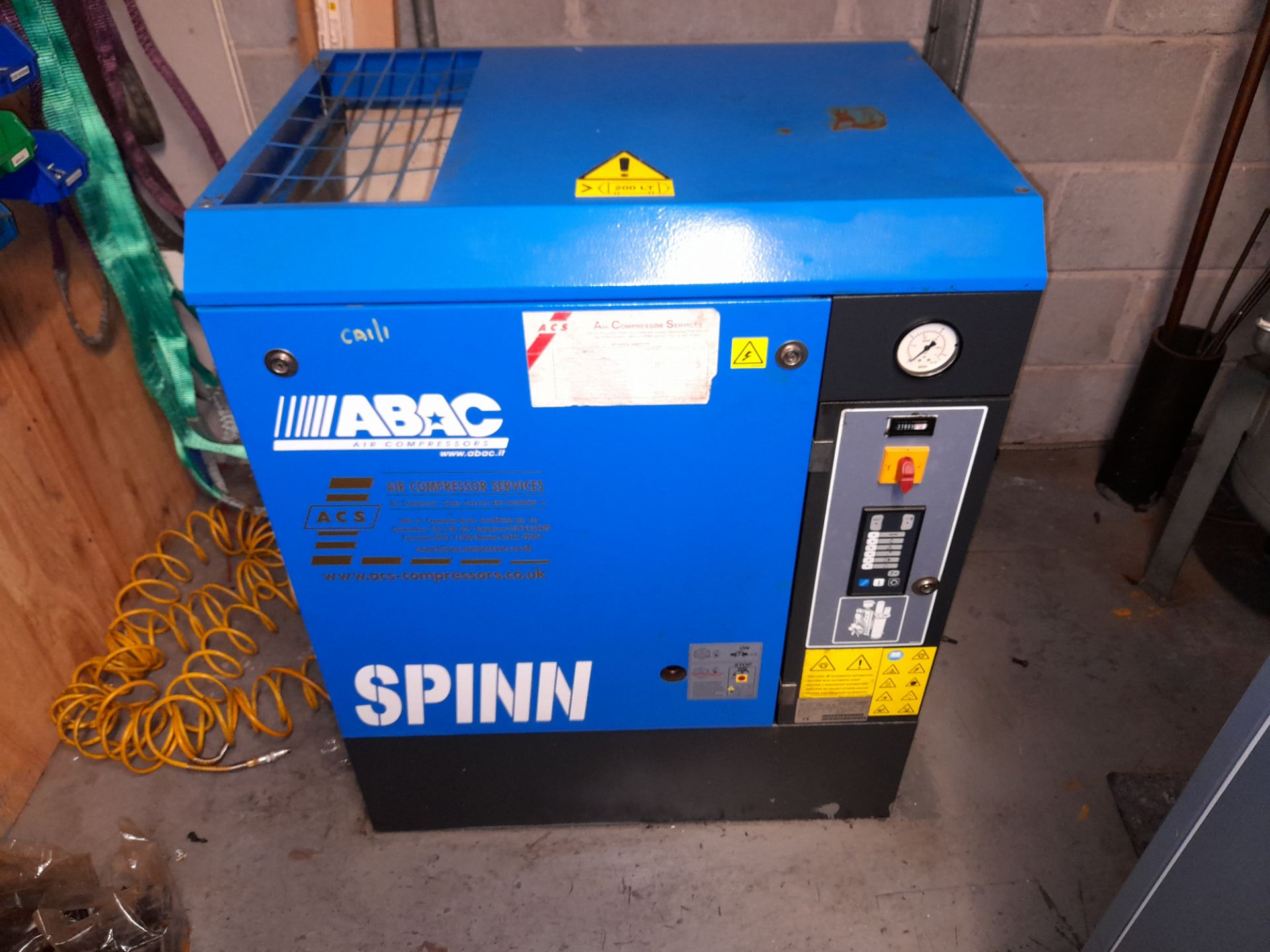 ABAC Spinn 7.510 Compressor, Serial Number CAI478255, Year 2011 - Please note, there is no lifting