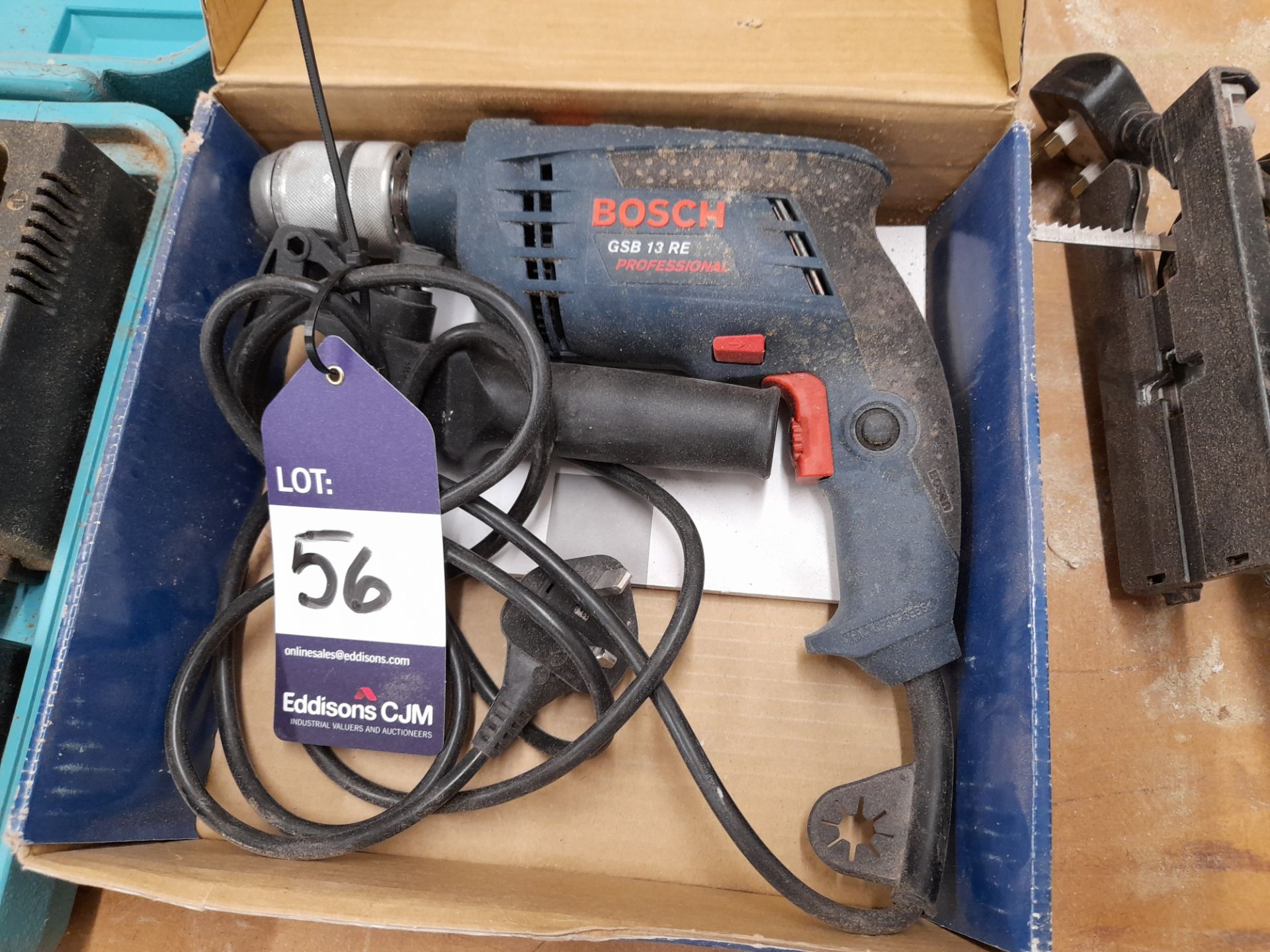 Assortment of electric corded and cordless power tools as lotted to include Makita 4340FCT jigsaw, - Image 3 of 4