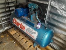 Clarke Air SE15C150 piston type air compressor, Serial Number 60089 (2006) (located in Bletchley (
