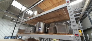 Large Quantity of Various Stainless Steel Trays, Stock Pots & Pans – Located on First Floor