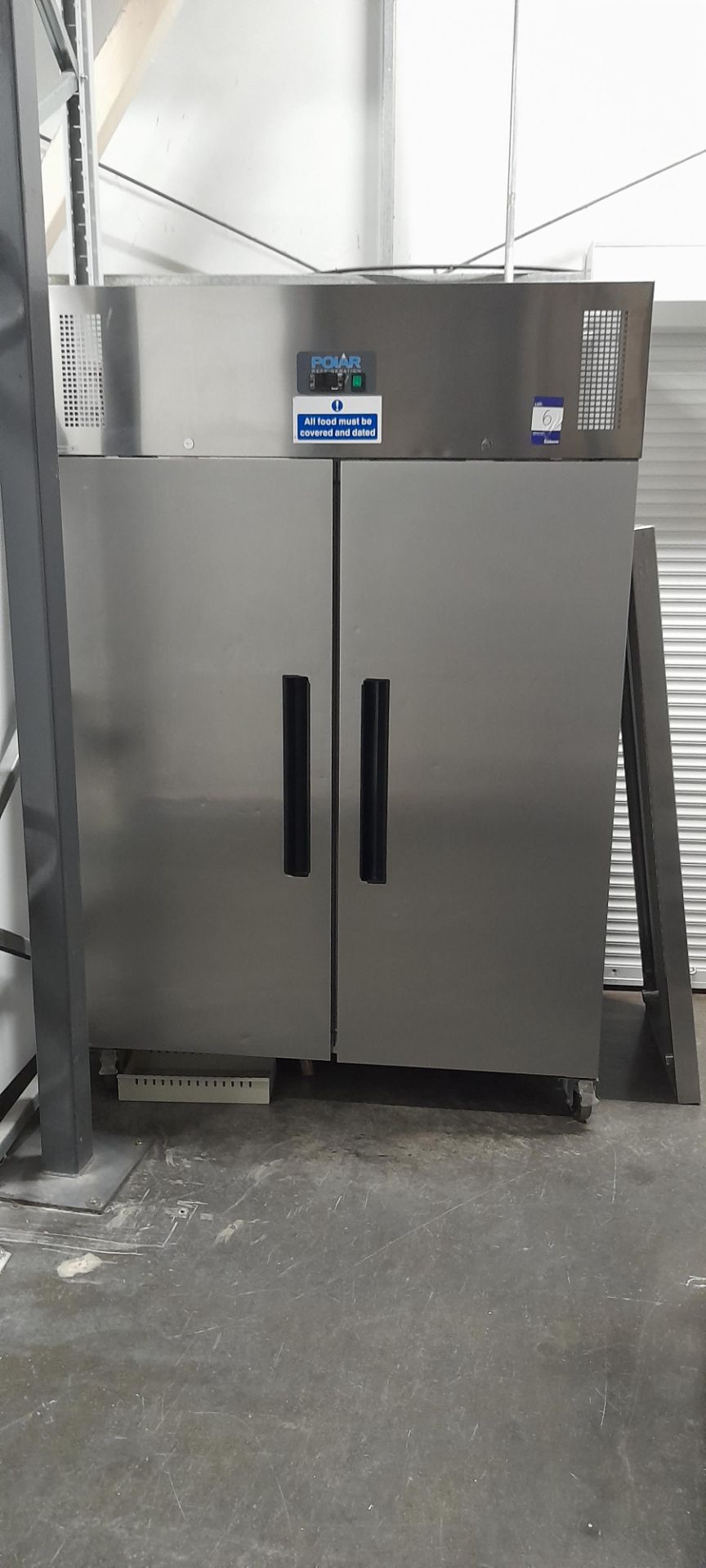 Polar G594-02 Upright Double Door Stainless Steel Commercial Fridge. s/n: 8123998