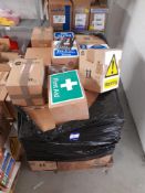 1 x Pallet of assorted health and safety signage