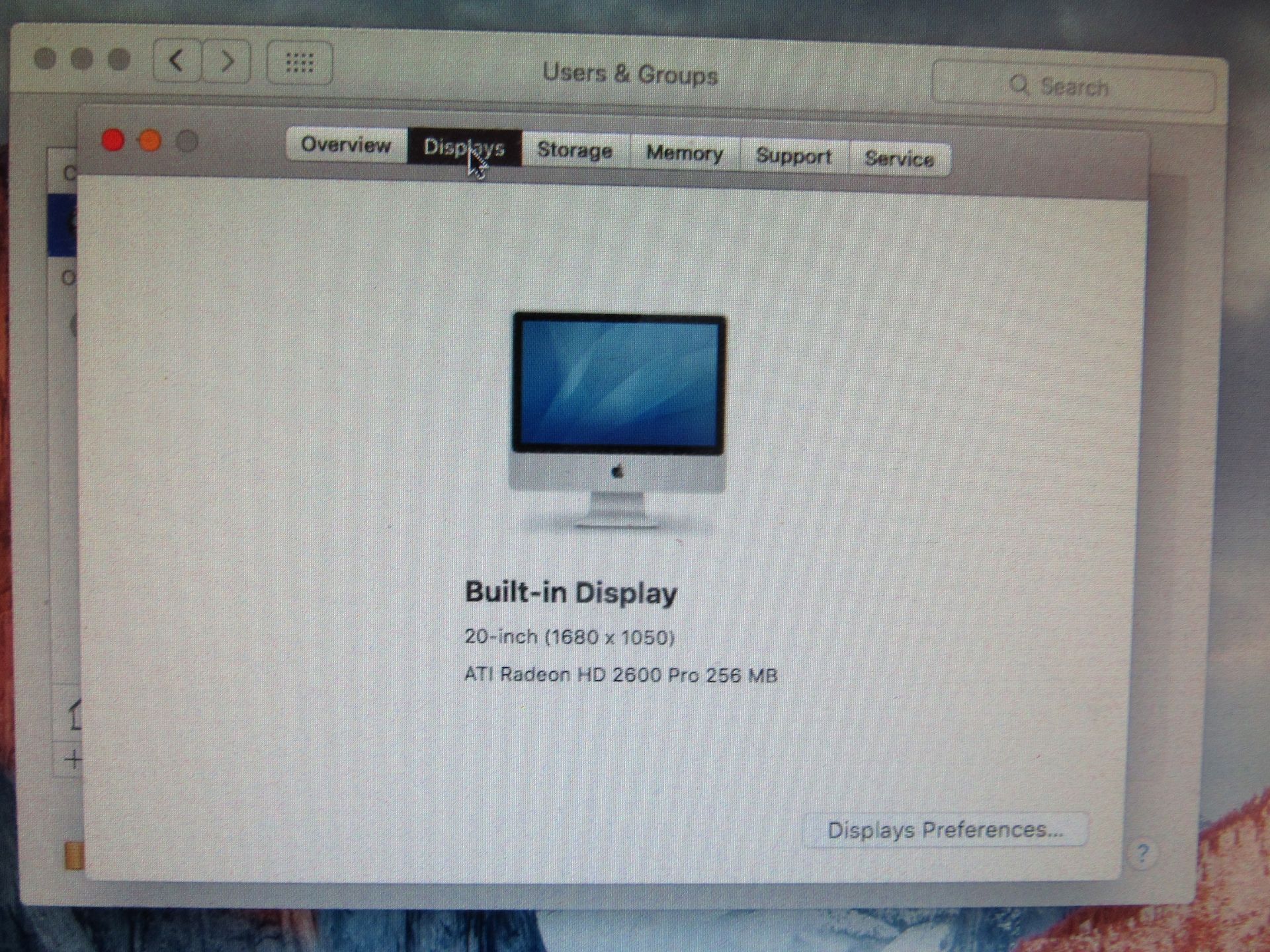 Apple iMac 2.66GHz, Intel Core 2 Duo, 4GB Ram 800MHz, 20in Display, 500GB HDD. Located at - Image 4 of 6