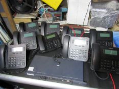 Ericsson LG iPECS Phone system bundle, including 9 LIP-9030 Phones and iPECS 4 line Controller/PBX