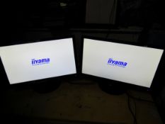 2 iiyama ProLite E2278HSD 22in Computer screens, DVI and VGA connections. Located at Bradford, BD9