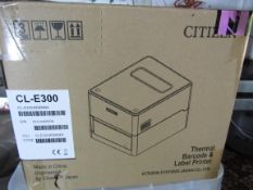 Citizen CL-E300 Thermal Barcode and Label Printer, Located at Bradford, BD9