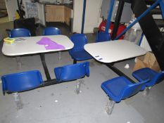 2no 4 Seat Canteen Table