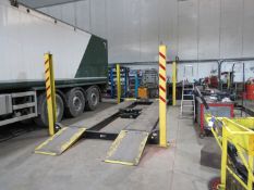 Rotary 4 post vehicle lift, Model SM55W51, 5500Kg