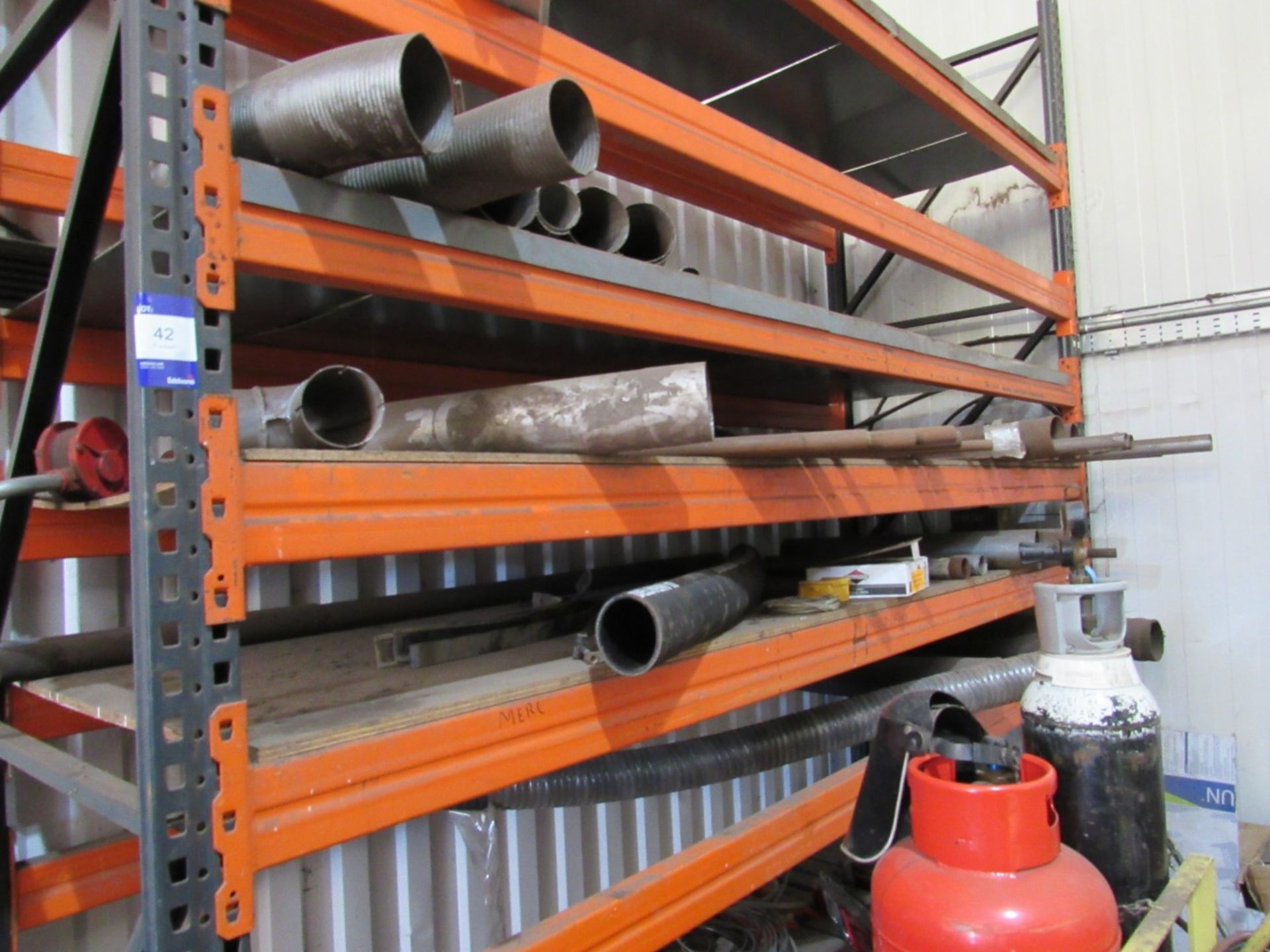 Quantity of assorted tube and pipe to rack, (rackin