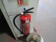 3 various fire extinguishers (delayed removal unti