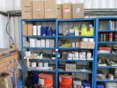 2 bays stock racking and quantity of Consumables (