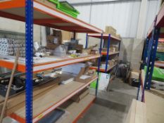 8 bays of low-level heavy-duty shelving