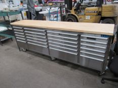 An SGS mobile 24 drawer tool chest