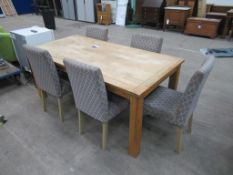 Dining Table and 5x Chairs (H750mm x W1800mm x D900mm)